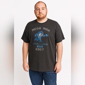 @) Mega Man Retro Graphic Tee XL – Running & Gunning Since 1987 Gamer Shirt